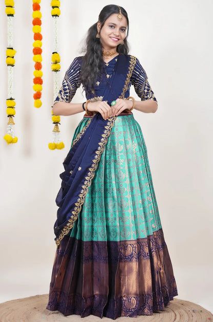Ojasvini South Indian Festival Traditional Half Saree