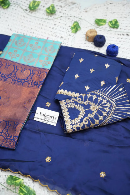 Ojasvini South Indian Festival Traditional Half Saree