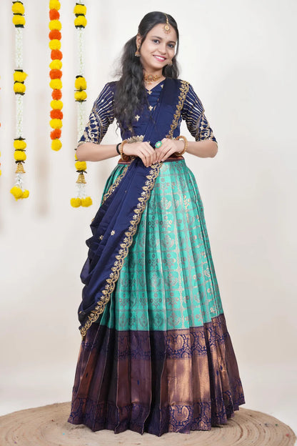 Ojasvini South Indian Festival Traditional Half Saree
