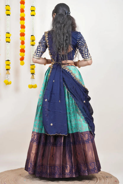 Ojasvini South Indian Festival Traditional Half Saree