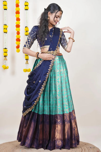 Ojasvini South Indian Festival Traditional Half Saree