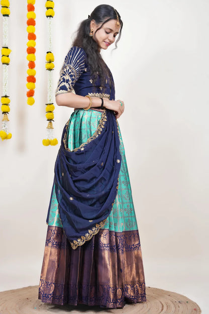Ojasvini South Indian Festival Traditional Half Saree