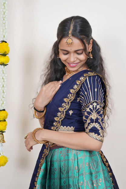 Ojasvini South Indian Festival Traditional Half Saree
