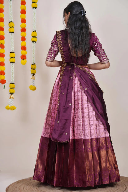Ojasvini South Indian Festival Traditional Half Saree