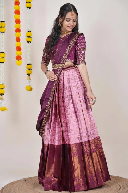 Ojasvini South Indian Festival Traditional Half Saree