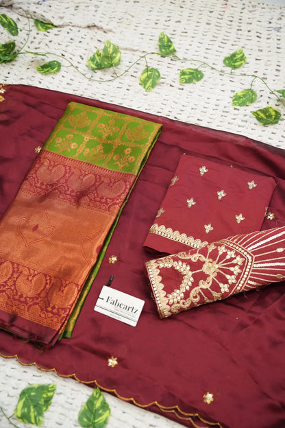 Ojasvini South Indian Festival Traditional Half Saree