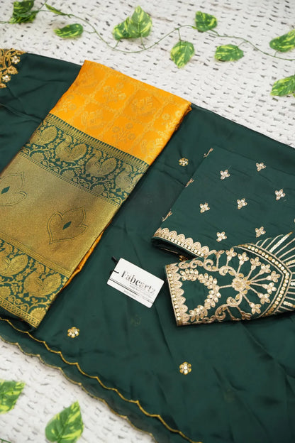 Ojasvini South Indian Festival Traditional Half Saree