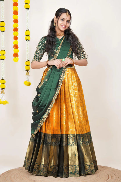 Ojasvini South Indian Festival Traditional Half Saree