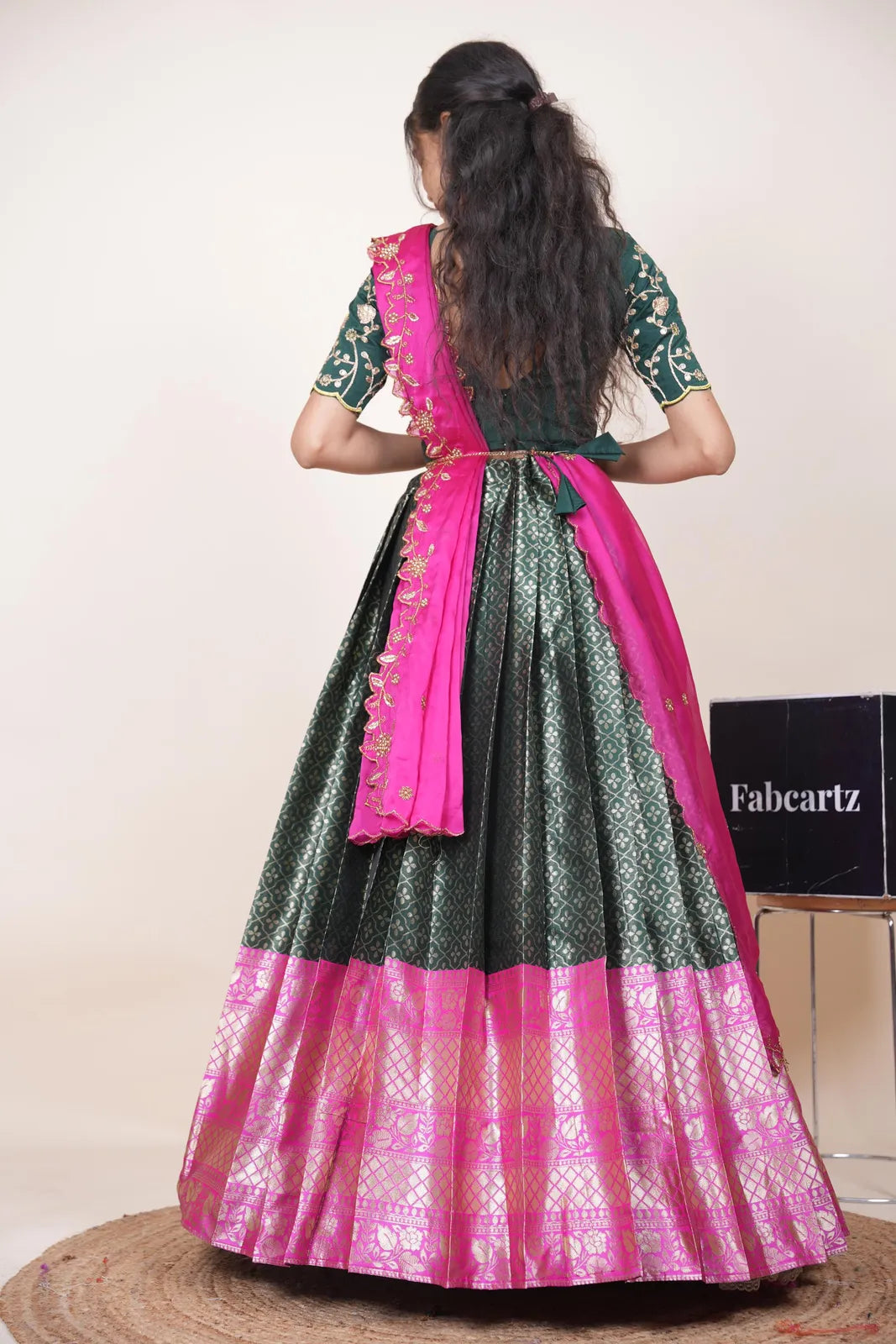 Zuvitha South Indian Festival Traditional Half Saree