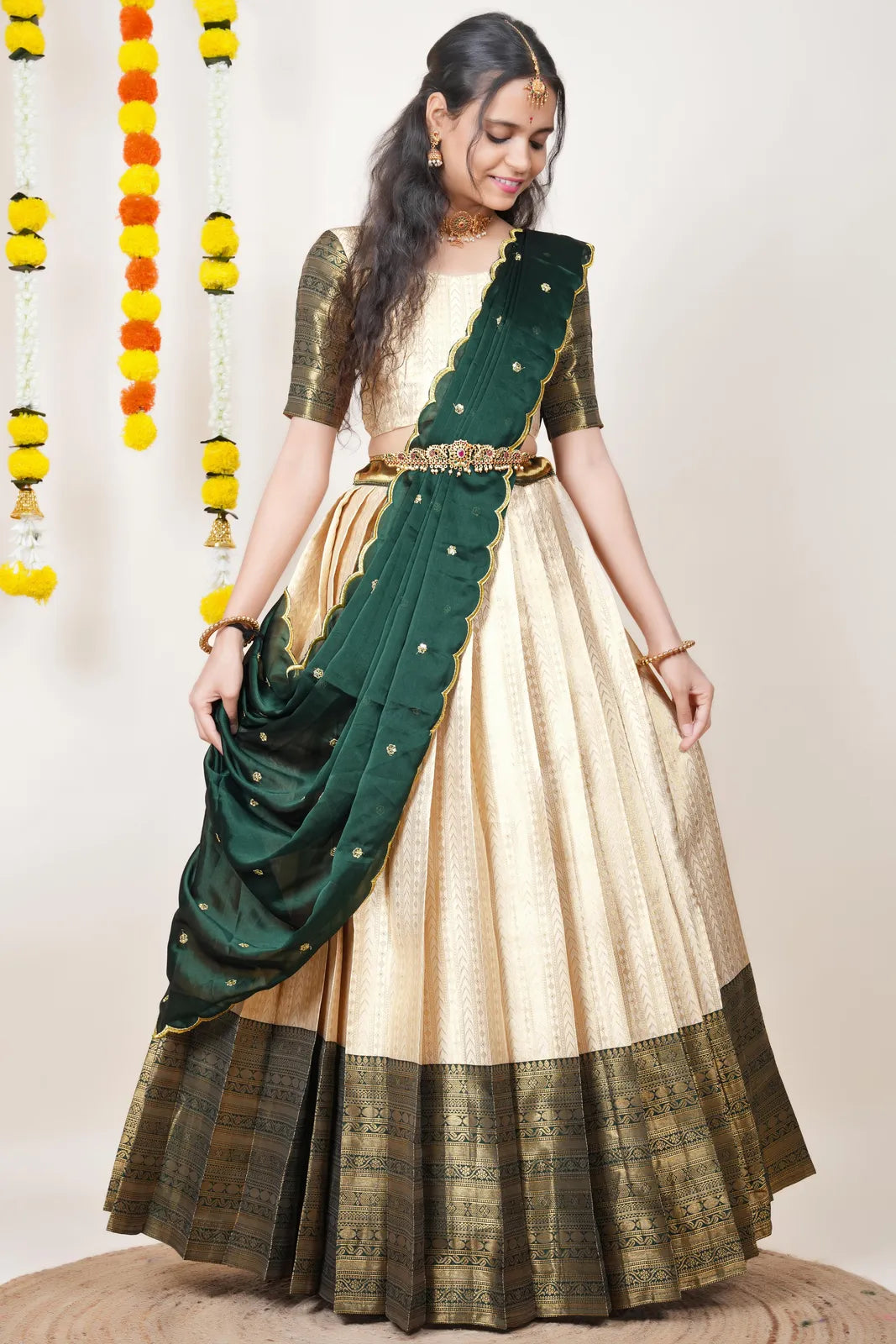 Rehani South Indian Festival Traditional Half Saree