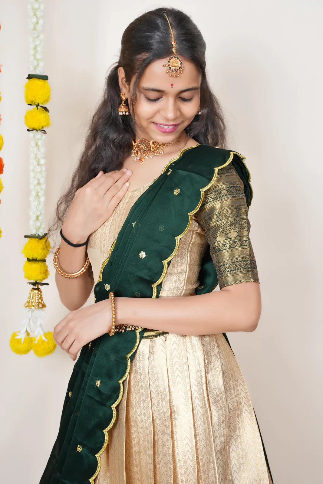 Rehani South Indian Festival Traditional Half Saree