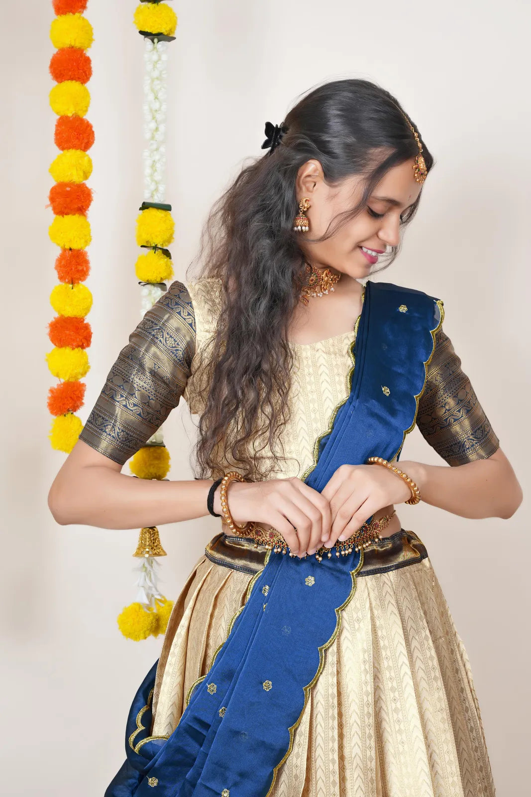 Rehani South Indian Festival Traditional Half Saree