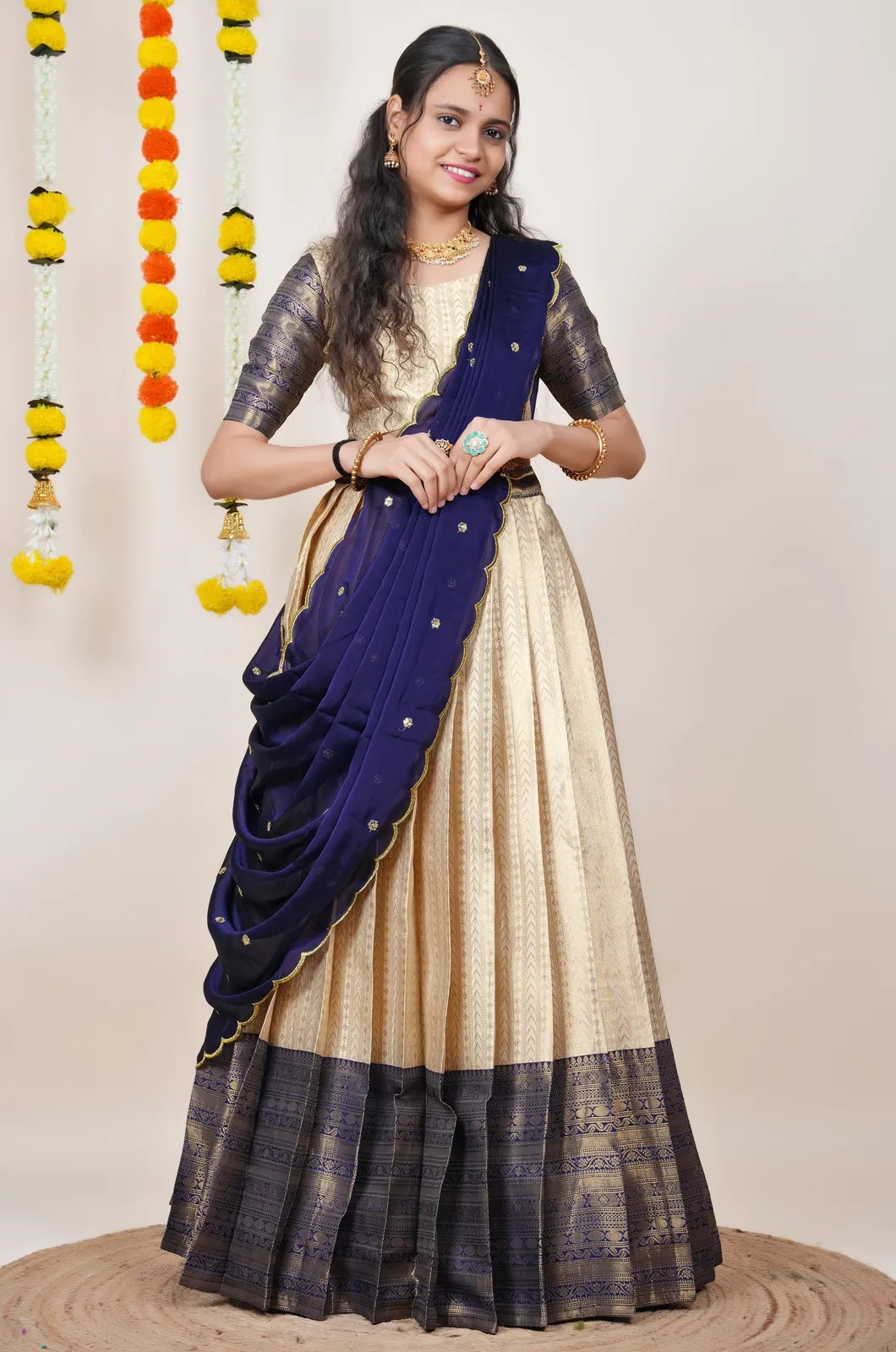 Rehani South Indian Festival Traditional Half Saree