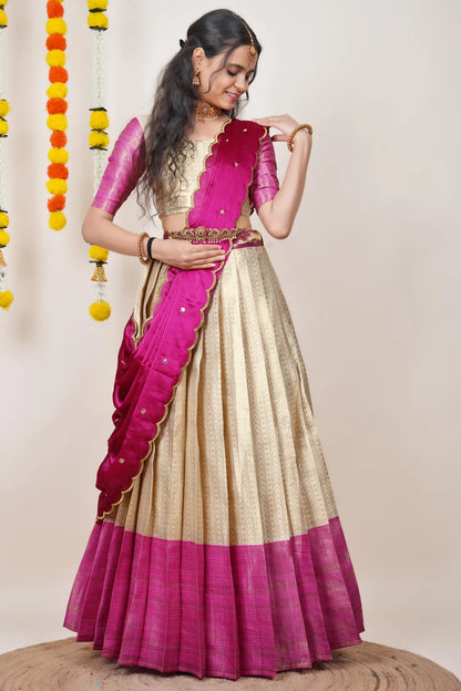 Rehani South Indian Festival Traditional Half Saree