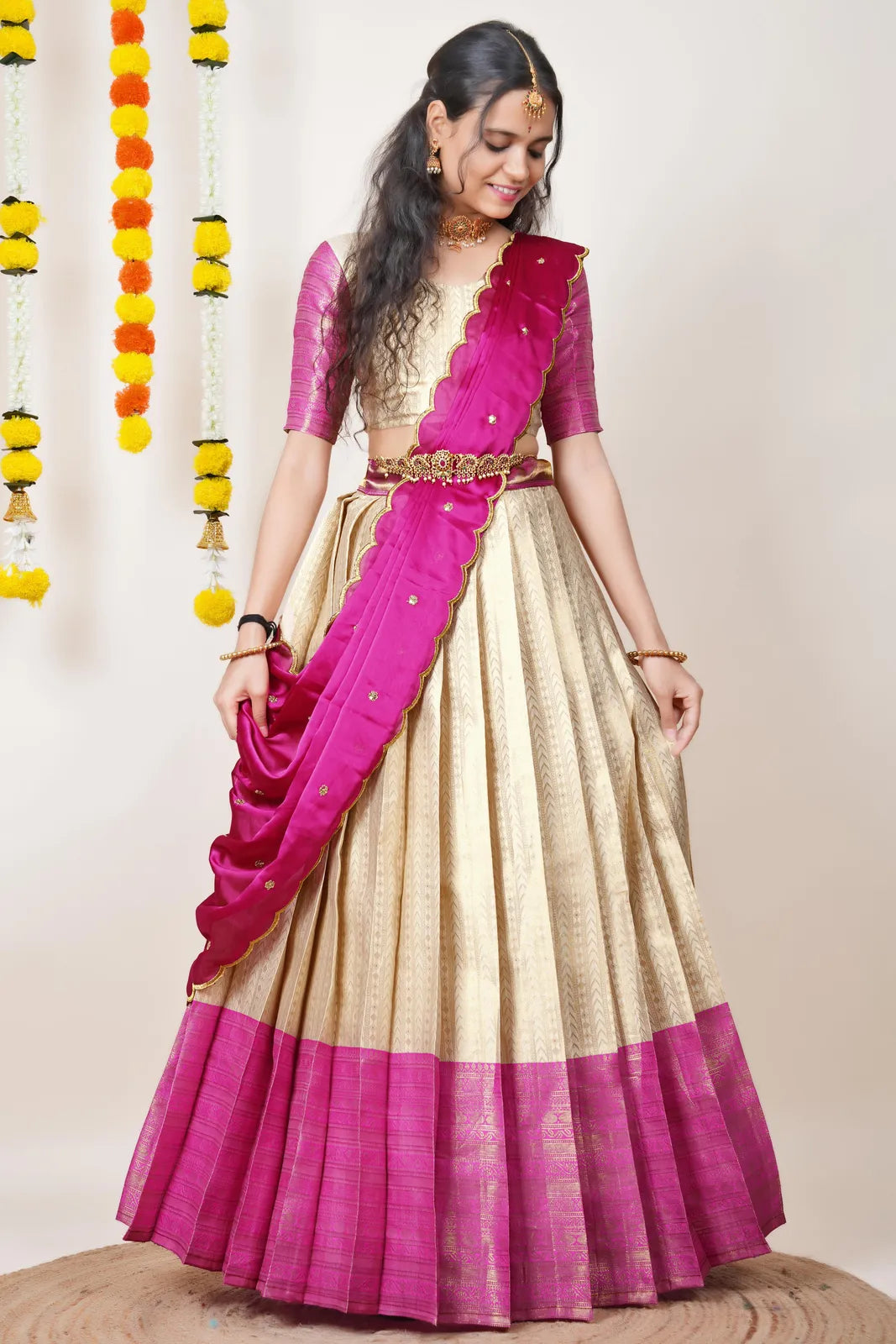 Rehani South Indian Festival Traditional Half Saree