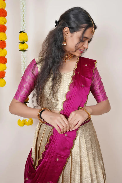 Rehani South Indian Festival Traditional Half Saree