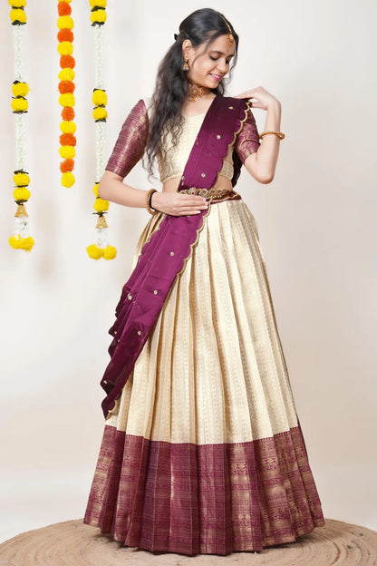 Rehani South Indian Festival Traditional Half Saree