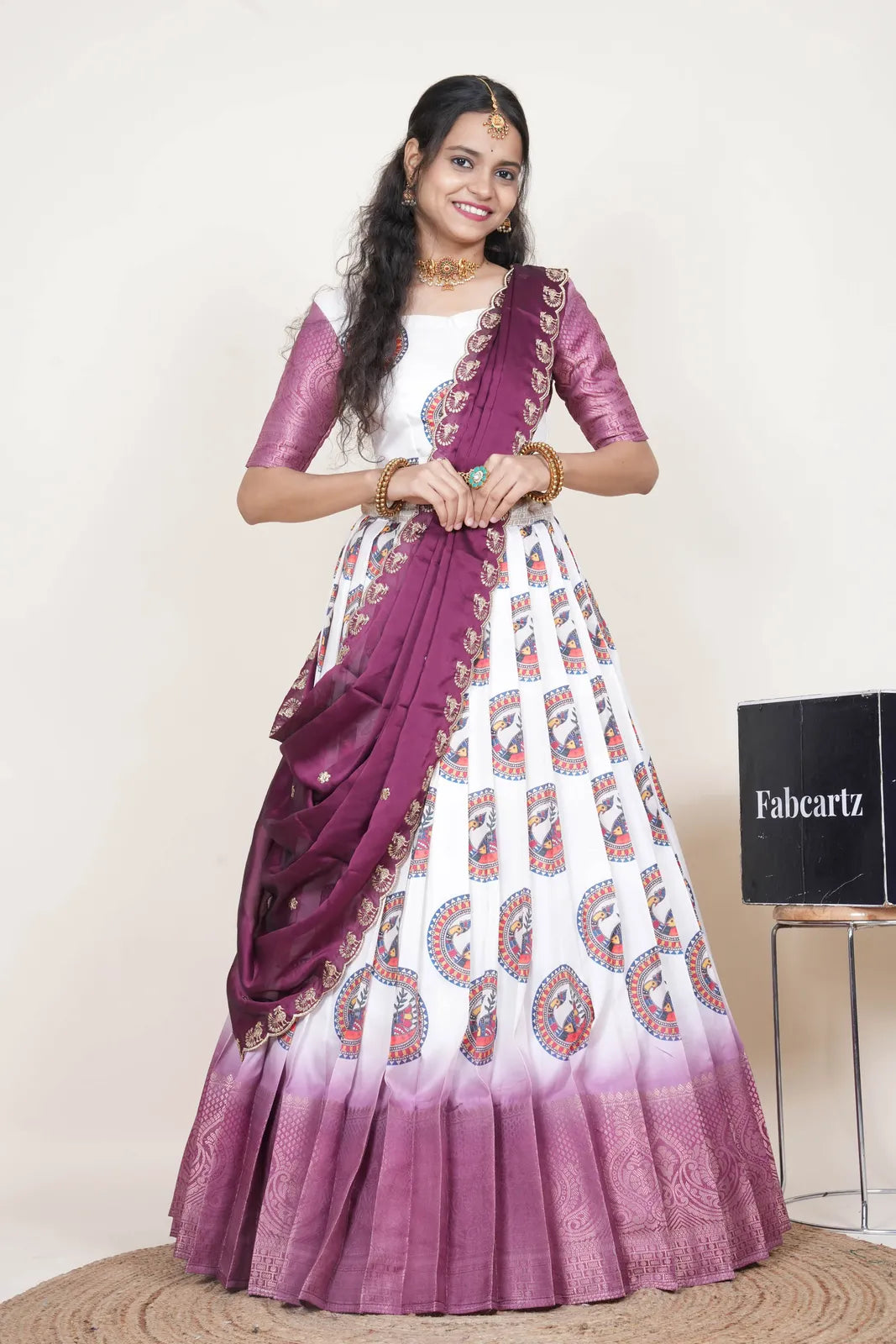 DigitalJacQ South Indian Festival Traditional Half Saree