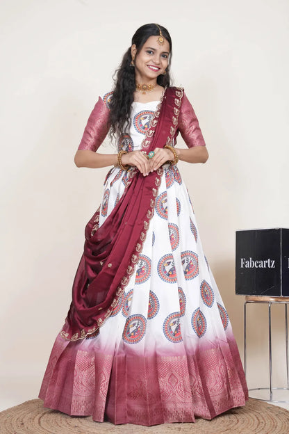 DigitalJacQ South Indian Festival Traditional Half Saree