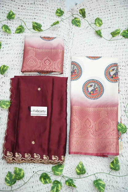దక్షిణ భారత పండుగ సాంప్రదాయ హాఫ్ చీర (దిల్‌వాలే) 