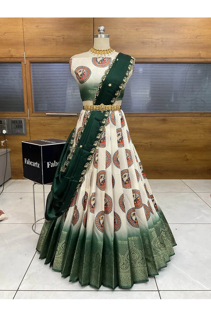 దక్షిణ భారత పండుగ సాంప్రదాయ హాఫ్ చీర (దిల్‌వాలే) 