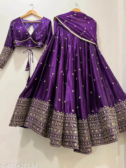 Nisarg Haldi Lehenga Women's Embroidered Shimmer Lehenga Choli with Sequins Work