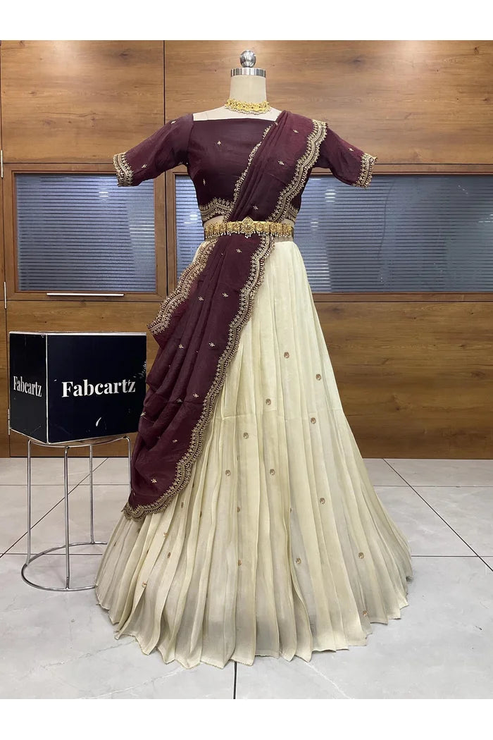 Premalu South Indian Festival Traditional Half Saree