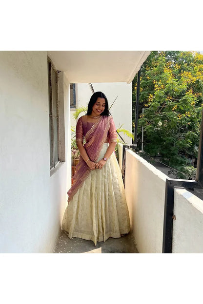 Premalu South Indian Festival Traditional Half Saree
