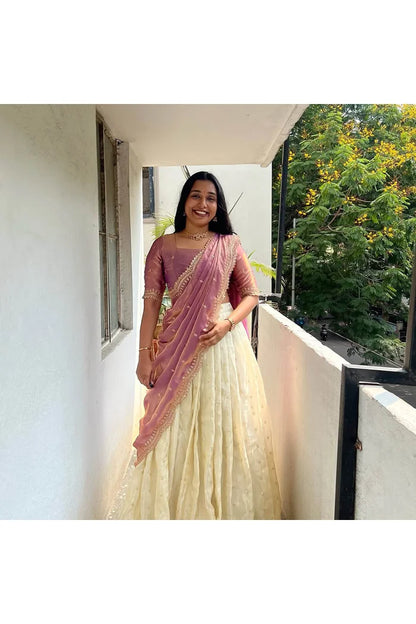 Premalu South Indian Festival Traditional Half Saree