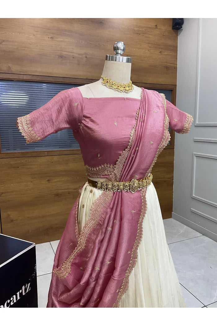 Premalu South Indian Festival Traditional Half Saree