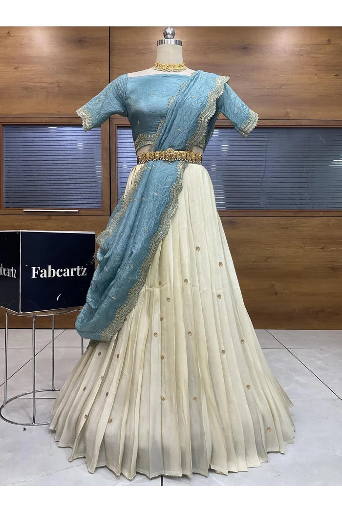 Premalu South Indian Festival Traditional Half Saree