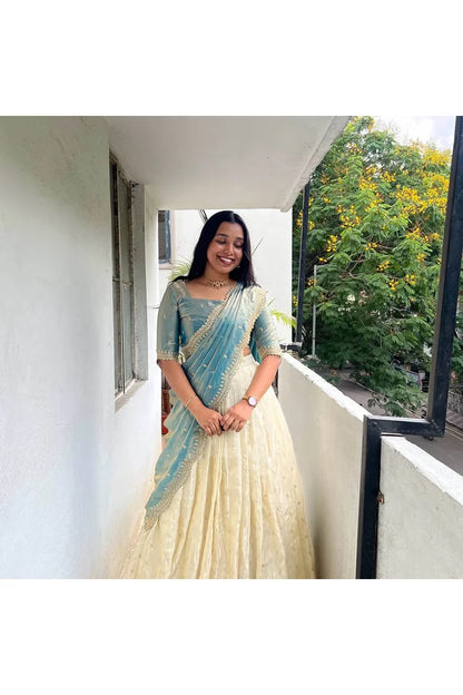 Premalu South Indian Festival Traditional Half Saree