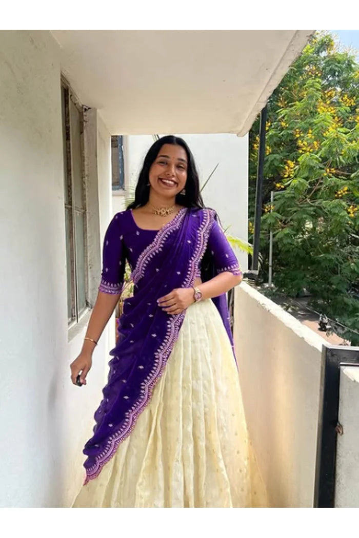Premalu South Indian Festival Traditional Half Saree