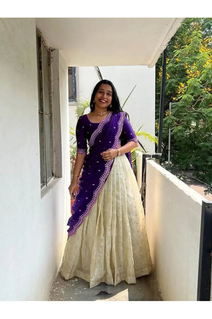 Premalu South Indian Festival Traditional Half Saree