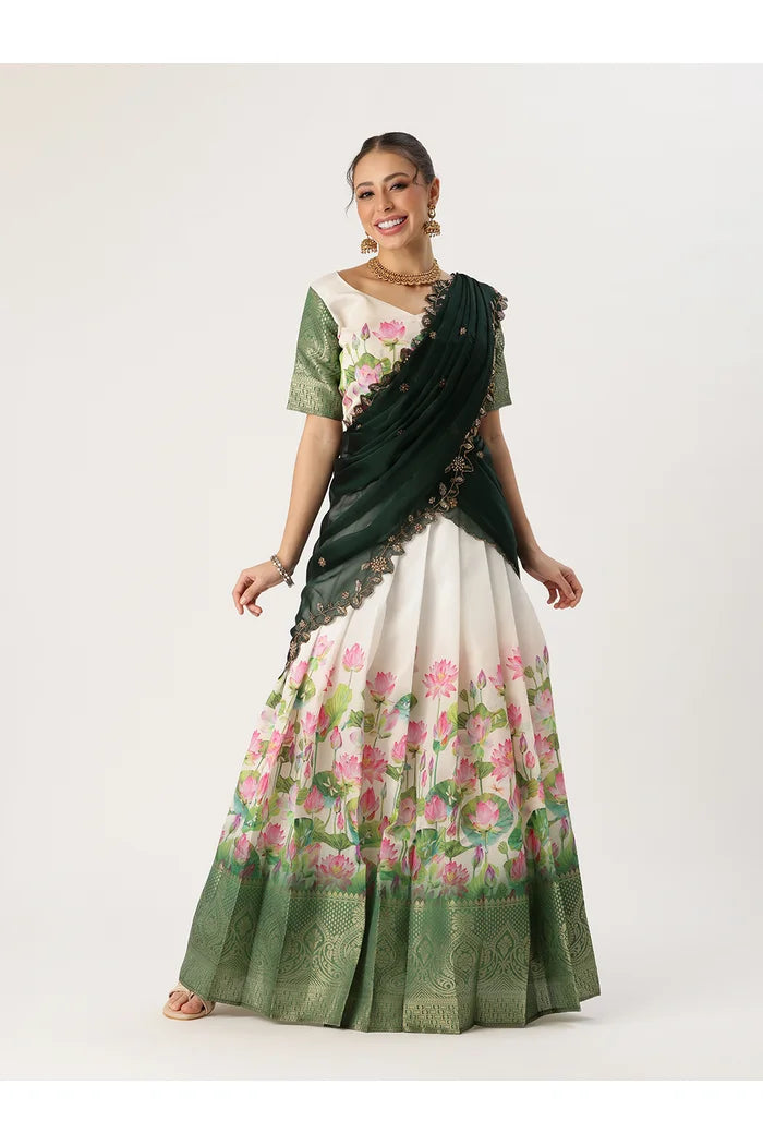 Prisha (My) South Indian Festival Traditional Half Saree