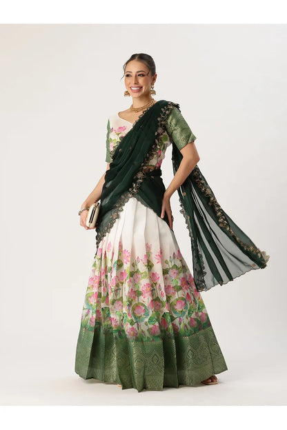 Prisha (My) South Indian Festival Traditional Half Saree
