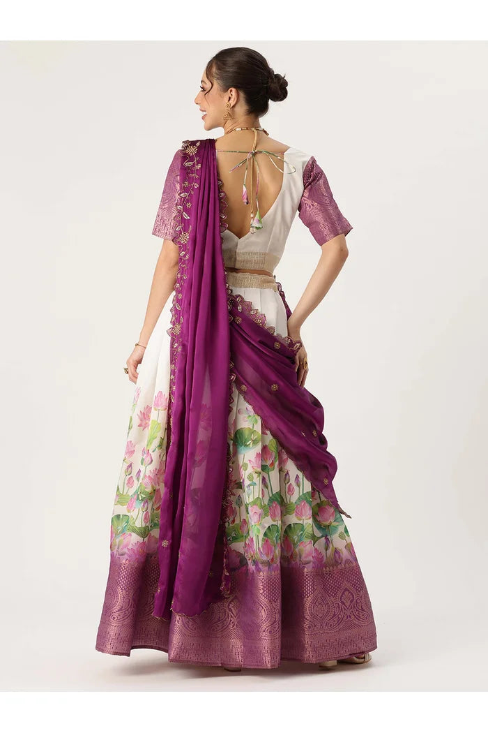 Prisha (My) South Indian Festival Traditional Half Saree