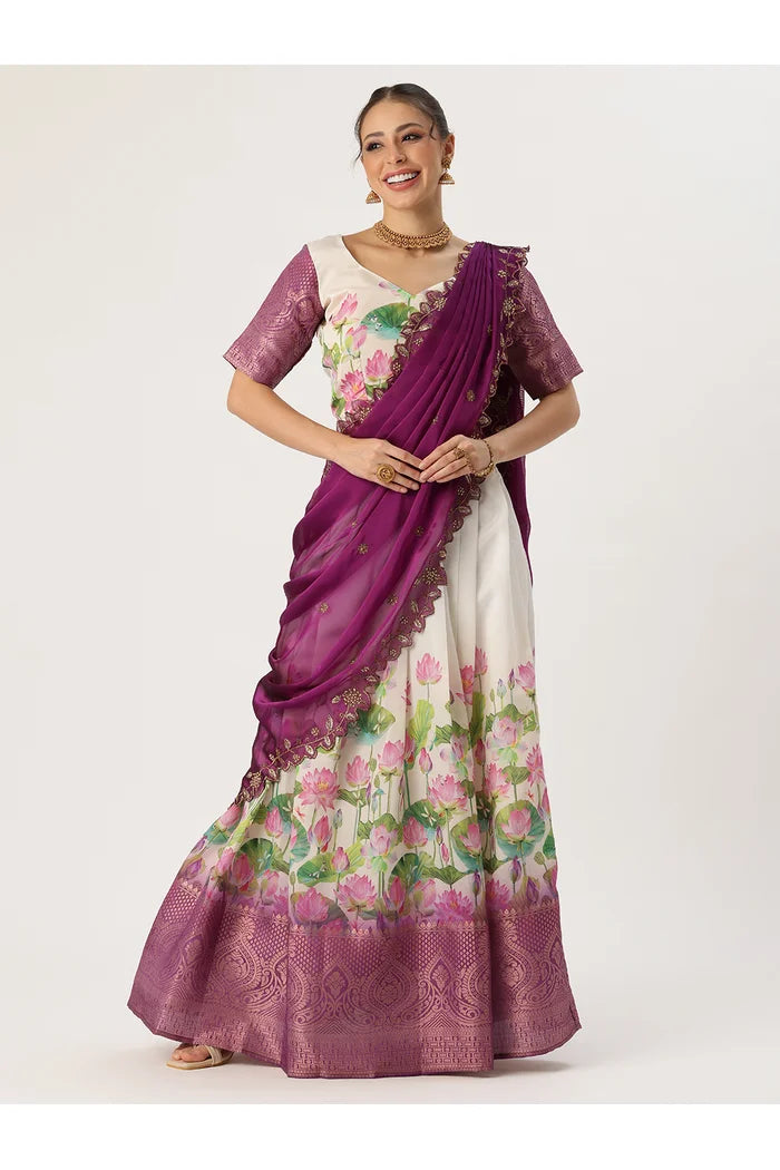Prisha (My) South Indian Festival Traditional Half Saree