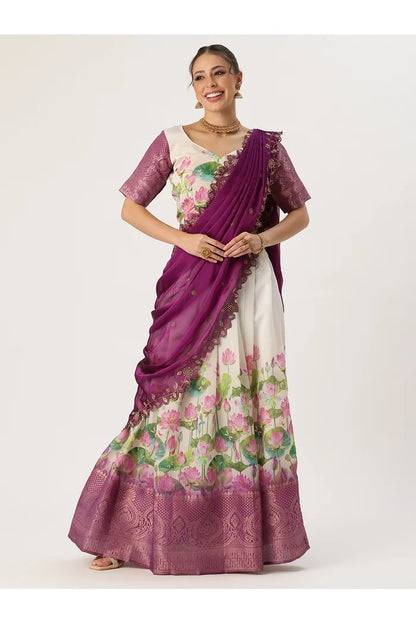 Prisha (My) South Indian Festival Traditional Half Saree