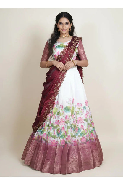 Prisha (My) South Indian Festival Traditional Half Saree