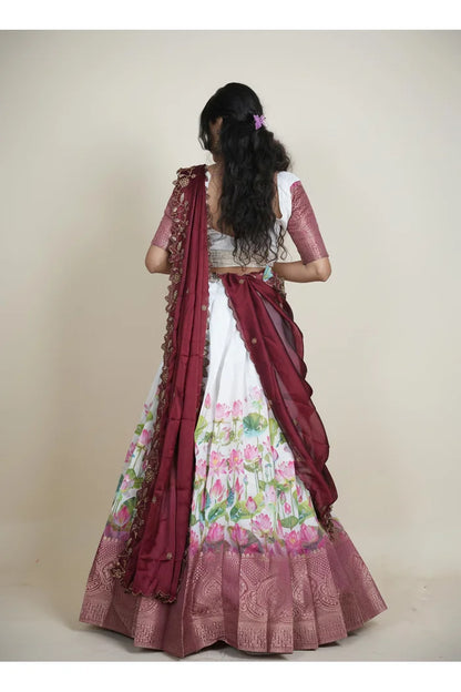 Prisha (My) South Indian Festival Traditional Half Saree