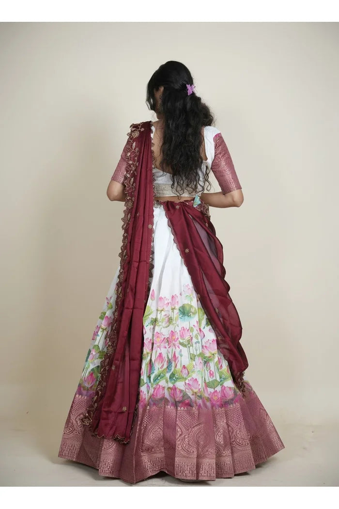 Prisha (My) South Indian Festival Traditional Half Saree