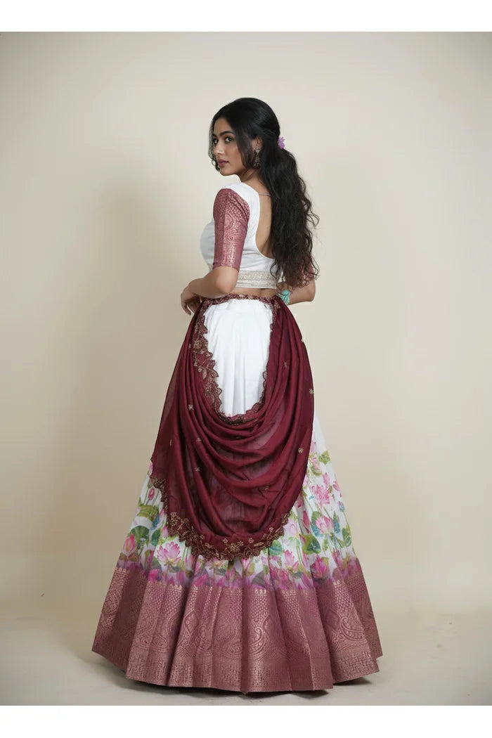 Prisha (My) South Indian Festival Traditional Half Saree