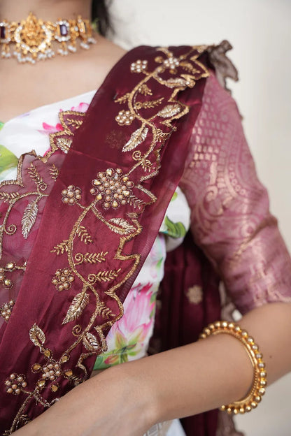 Prisha (My) South Indian Festival Traditional Half Saree