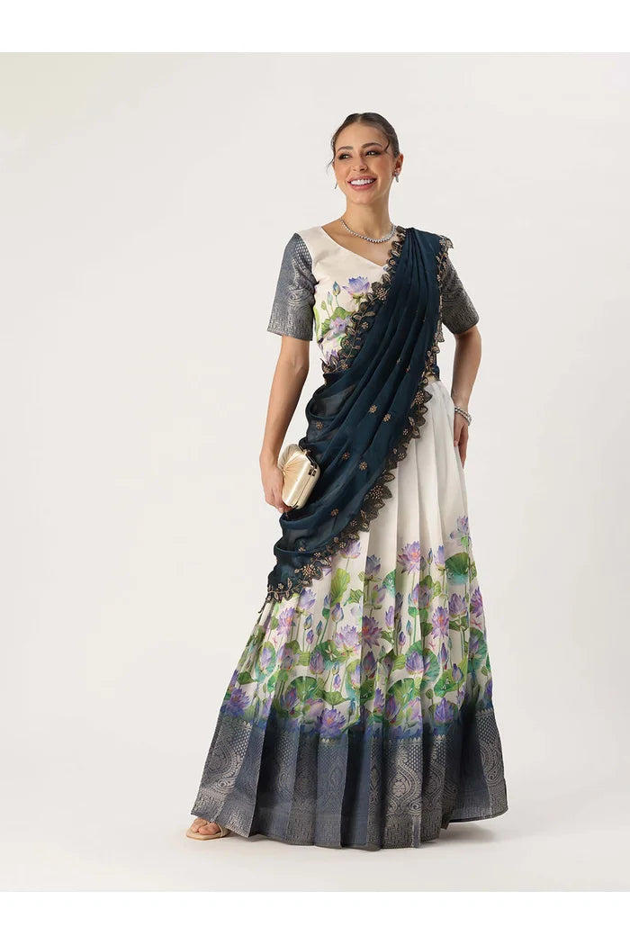 Prisha (My) South Indian Festival Traditional Half Saree