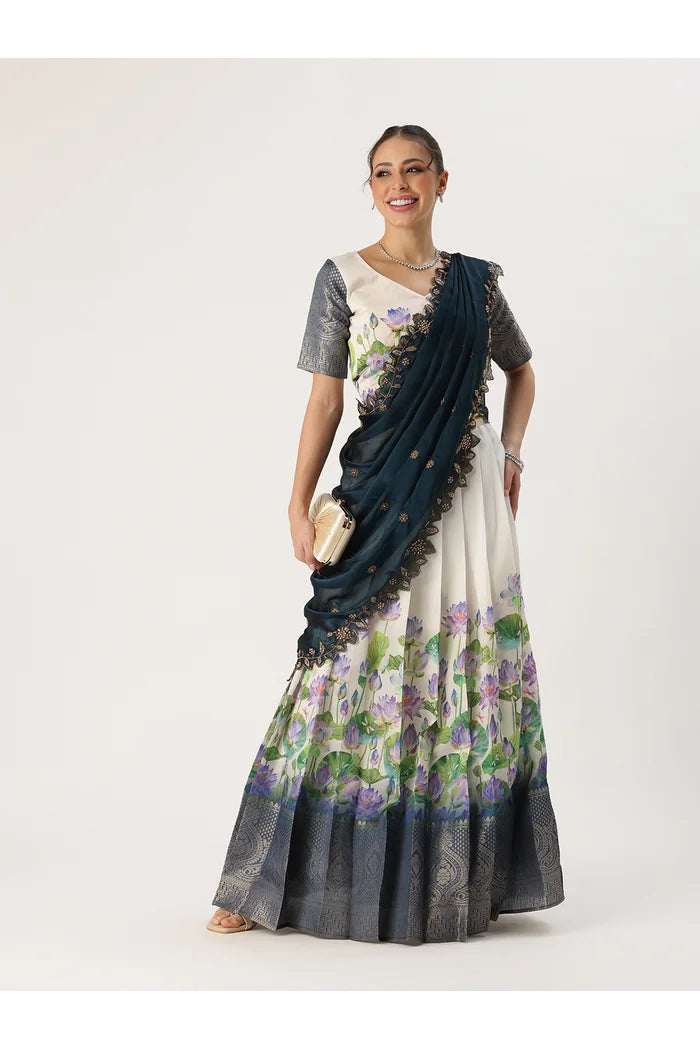 Prisha (My) South Indian Festival Traditional Half Saree