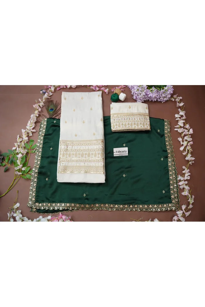 Aarohi kv Women's Woven Design Half Saree with Blouse and Dupatta