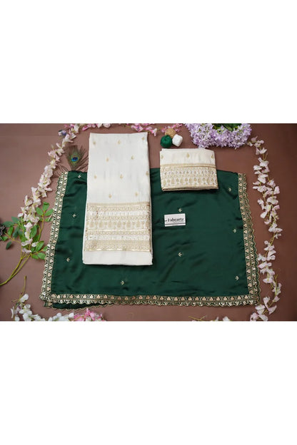 Aarohi kv Women's Woven Design Half Saree with Blouse and Dupatta