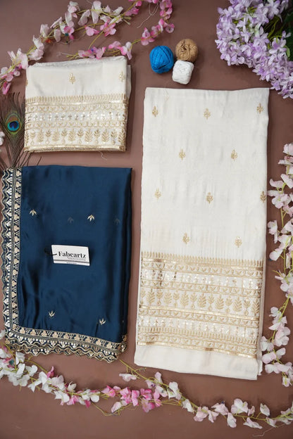 Aarohi kv Women's Woven Design Half Saree with Blouse and Dupatta