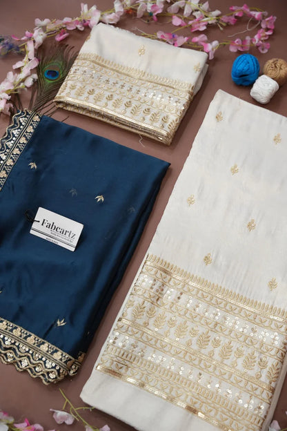Aarohi Women's Woven Design Half Saree with Blouse and Dupatta